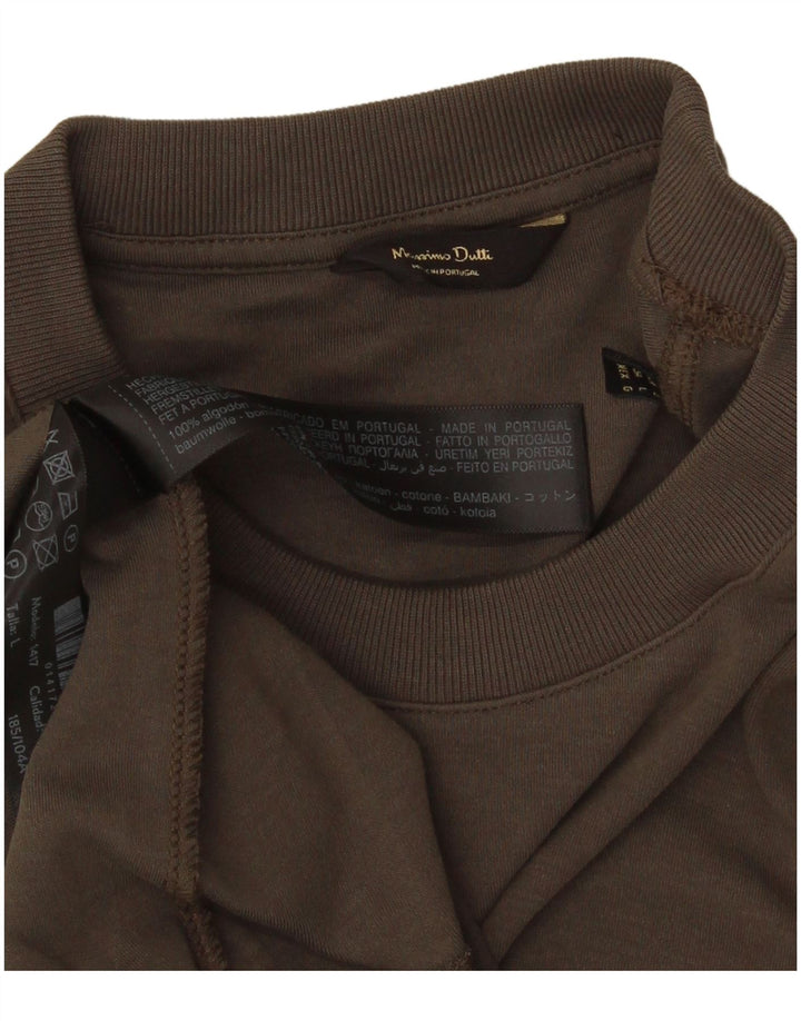 Massimo Dutti T-Shirt Homme Haut Large Gris Coton