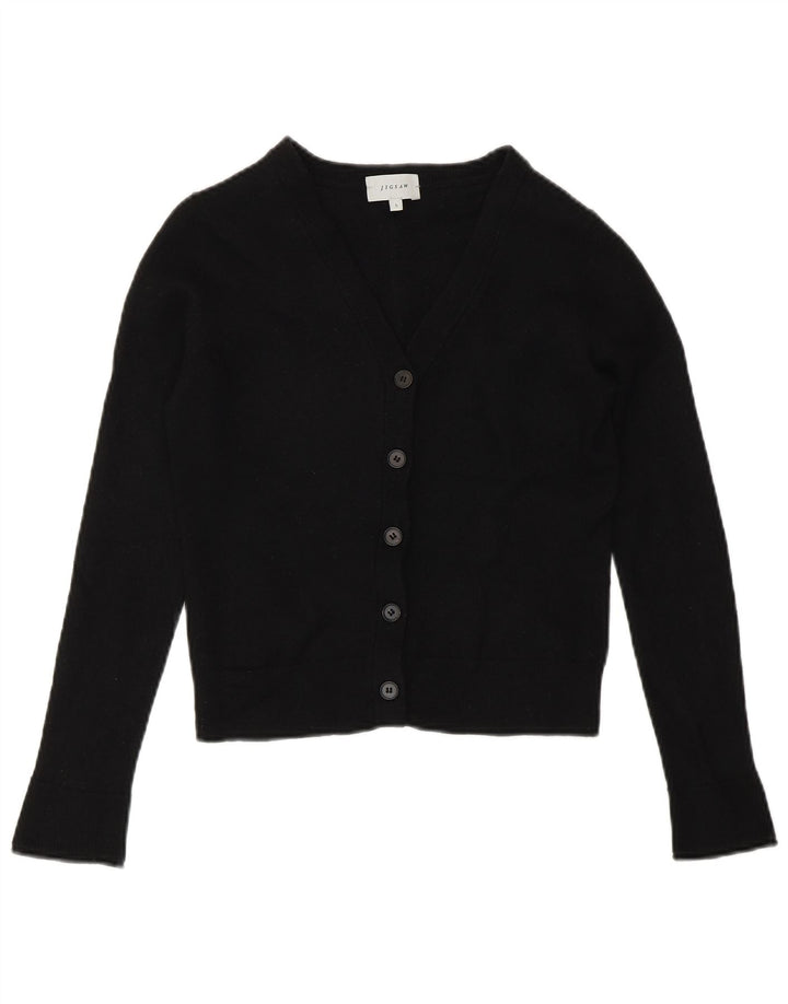 Jigsaw Bolero Jumper pour femme UK 10 Petite laine noire
