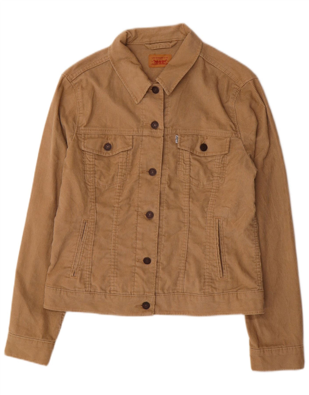 LEVI'S Veste en velours côtelé pour femme UK 16 Large Beige Coton