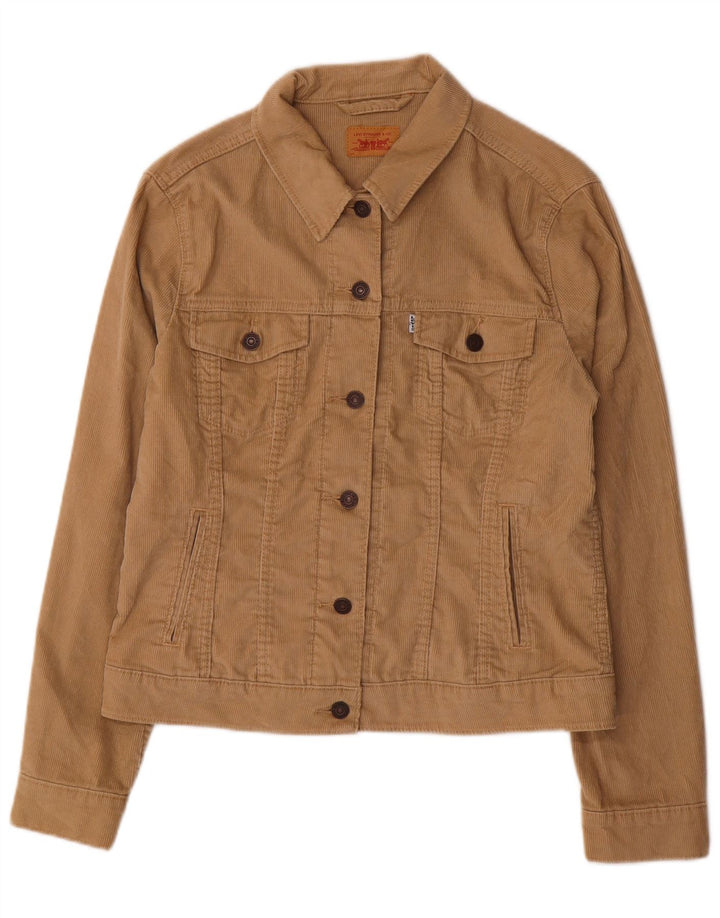 LEVI'S Veste en velours côtelé pour femme UK 16 Large Beige Coton