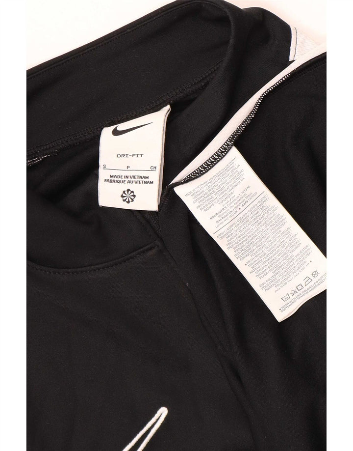 Nike Dri Fit Haut à col zippé à manches longues pour homme Taille S Noir Colorblock