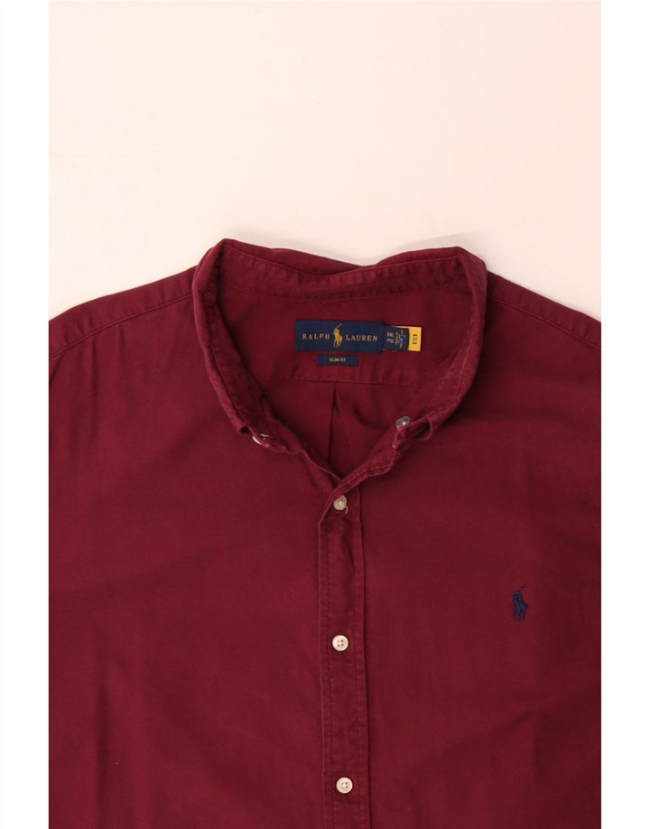 RALPH LAUREN Chemise ajustée pour homme en coton marron 2XL