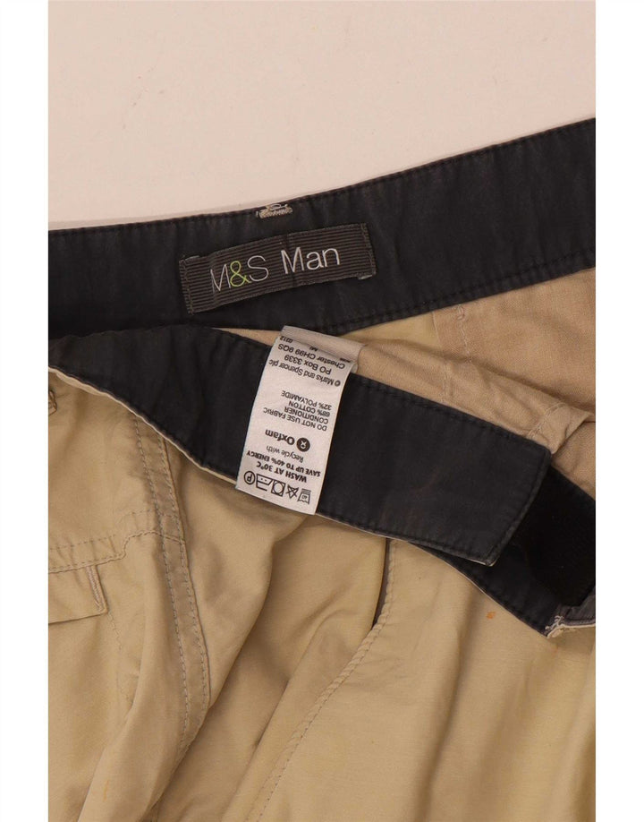 Marks & Spencer Short cargo pour homme W34 Grand coton beige