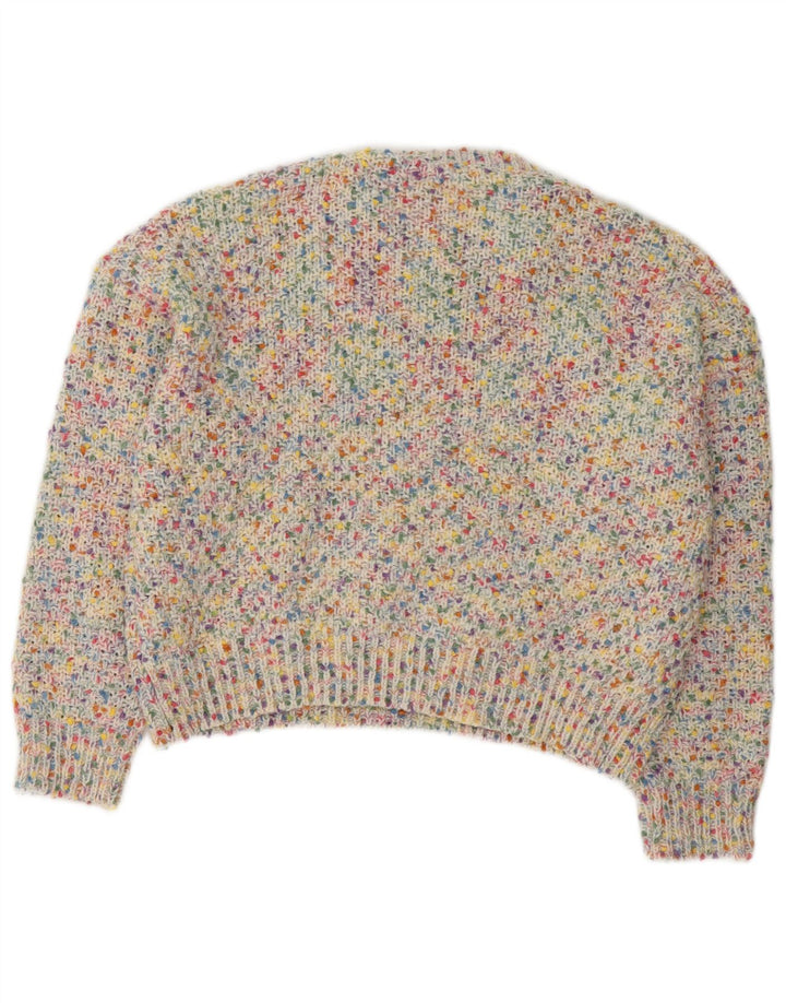 Dazy Pull court à col rond pour femme UK 14 Medium Multicolore