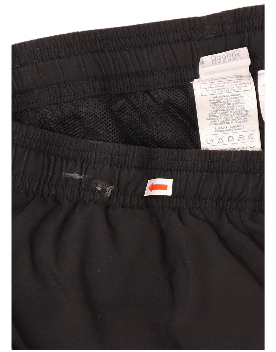 REEBOK Pantalon de Survêtement Homme XL Noir Polyester