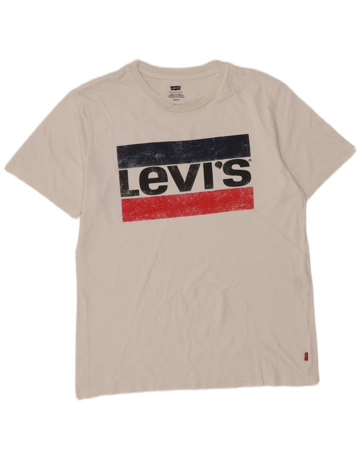 Levi's Tee-Shirt Graphic Homme Petit Blanc