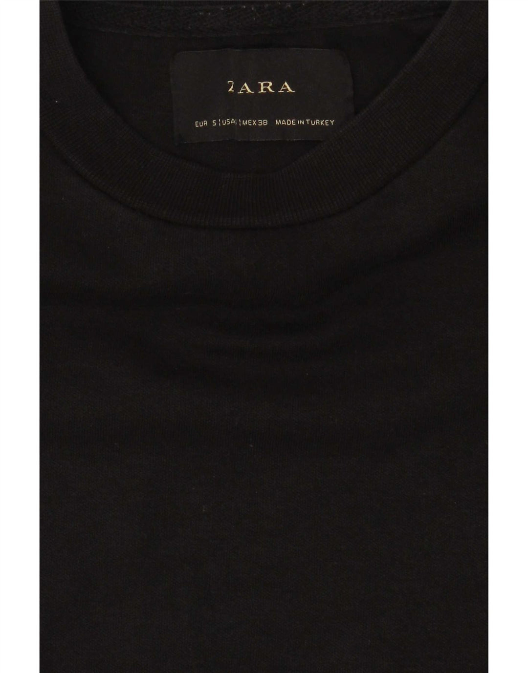 Zara Homme Sweatshirt Jumper Petit Noir