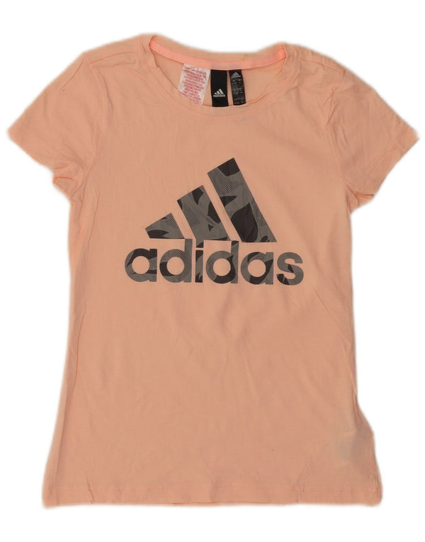 ADIDAS T-Shirt Graphique Fille 13-14 ans Rose Coton