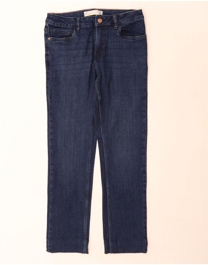 Next Jean slim taille mi-haute pour femme UK 12 Medium W30 L29 Bleu Coton