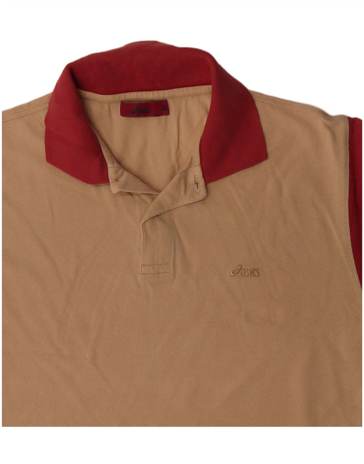 ASICS Polo Rugby Homme Coton Colorblock Beige Moyen