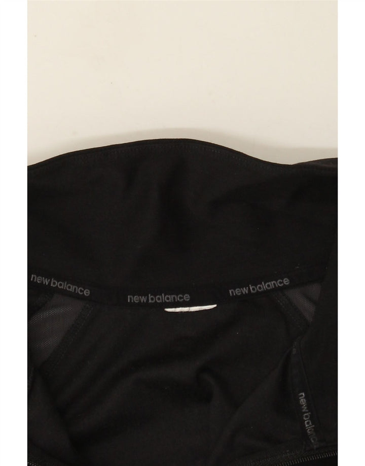 New Balance Haut de survêtement à col zippé pour femme UK 14 Noir moyen