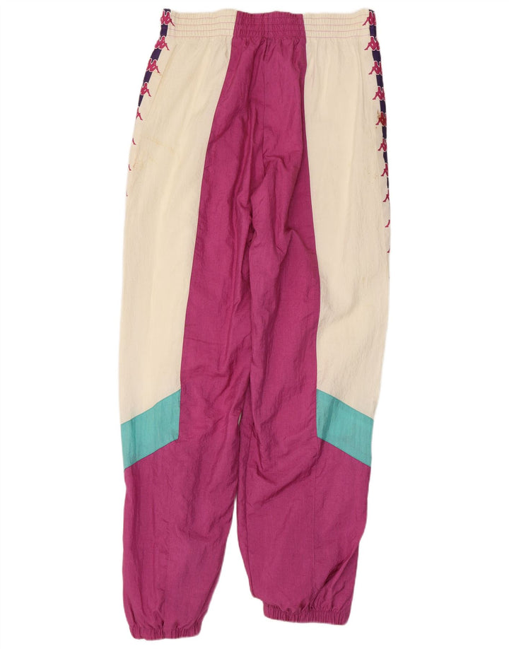 KAPPA Pantalon de Survêtement Graphique Homme Joggers Large Rose Colourblock