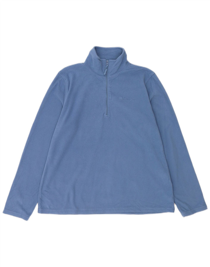 Mountain Warehouse Pull polaire à col zippé pour femme UK 14 Large Bleu Polyester