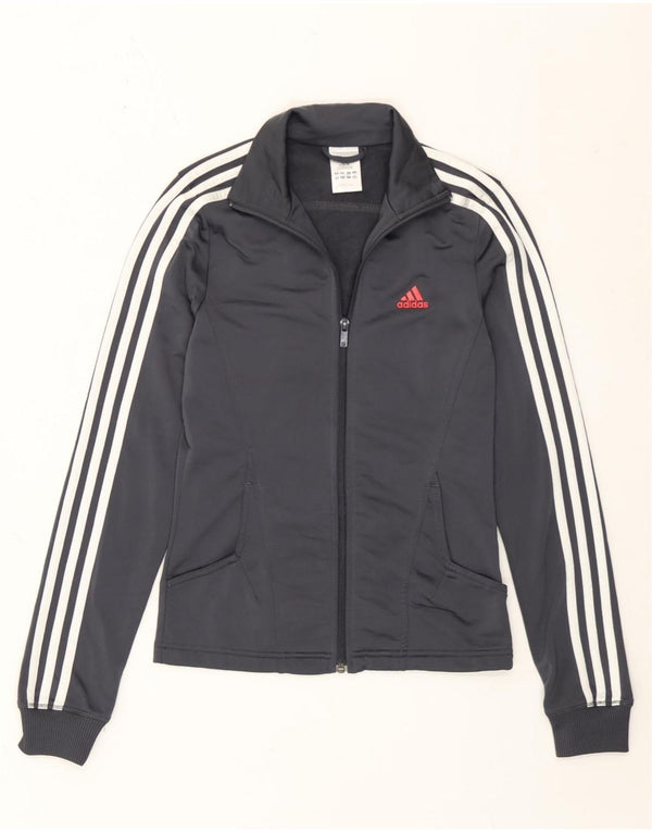 Adidas Veste de survêtement coupe régulière pour femme UK 8 Small Gris Polyester