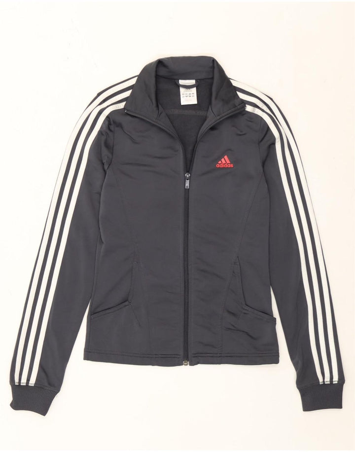 Adidas Veste de survêtement coupe régulière pour femme UK 8 Small Gris Polyester