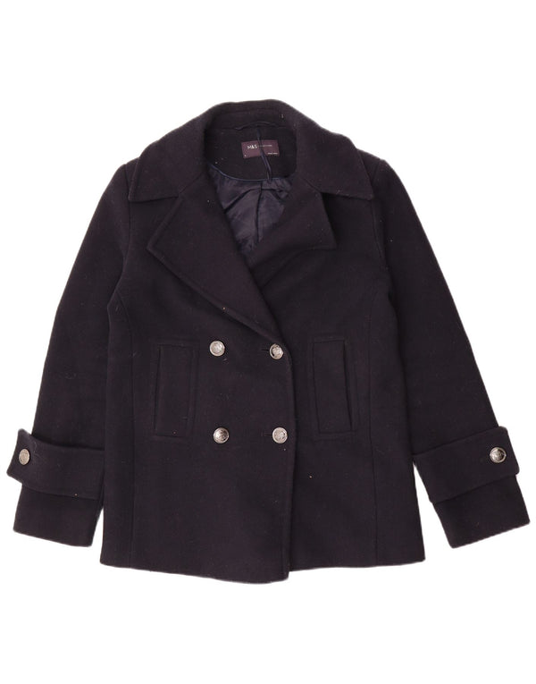Marks & Spencer Caban surdimensionné pour femme UK 8 Small Bleu marine Polyester