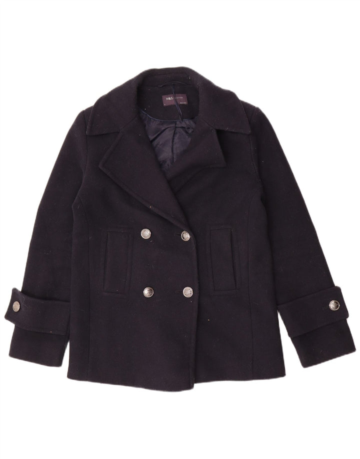 Marks & Spencer Caban surdimensionné pour femme UK 8 Small Bleu marine Polyester