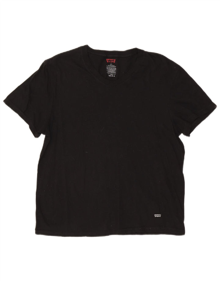 Levi's T-Shirt Femme Top EU 42/44 Large Noir Coton