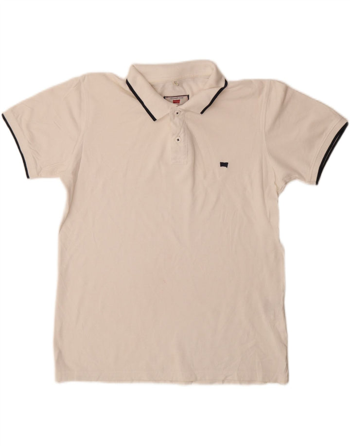 Carrera Polo Regular Fit Homme Blanc Moyen Coton
