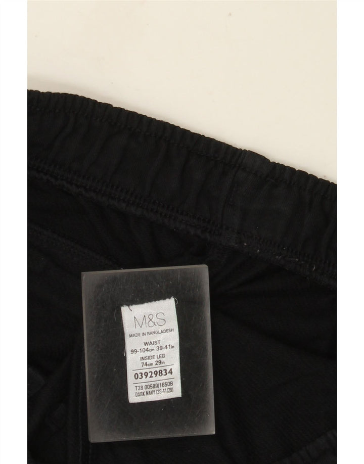 Marks & Spencer Pantalon de survêtement pour homme XL Noir Coton