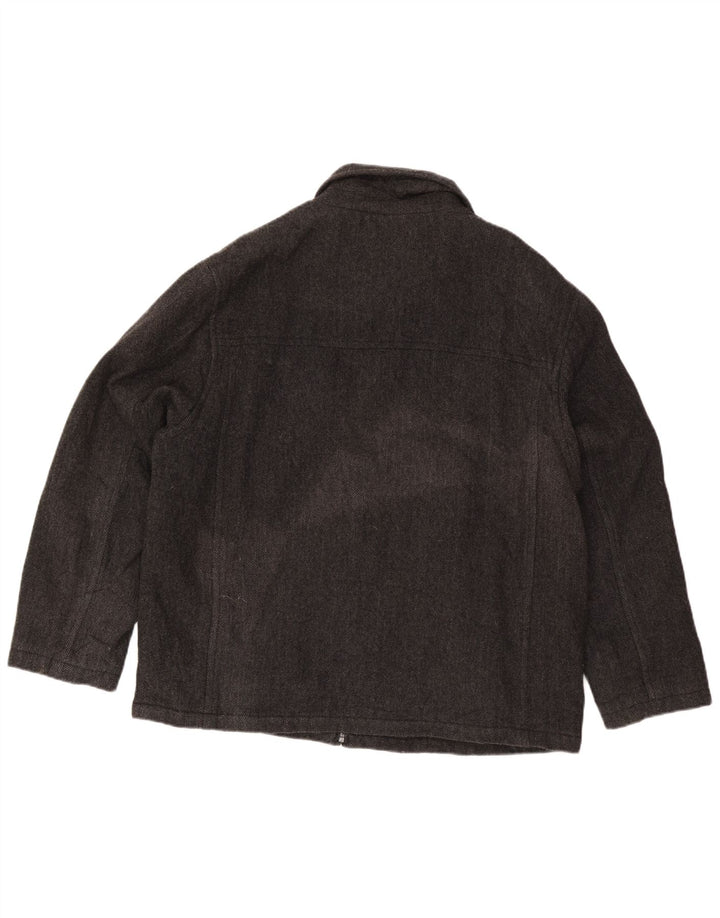 Dockers Veste Bomber Homme UK 42 XL Laine à Chevrons Gris