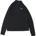 NIKE Haut de survêtement Dri Fit à col zippé pour femme UK 10 Small Noir