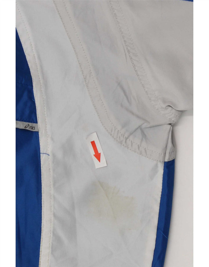 Asics Veste de Survêtement Graphique Homme XL Bleu Microfibre Colorblock