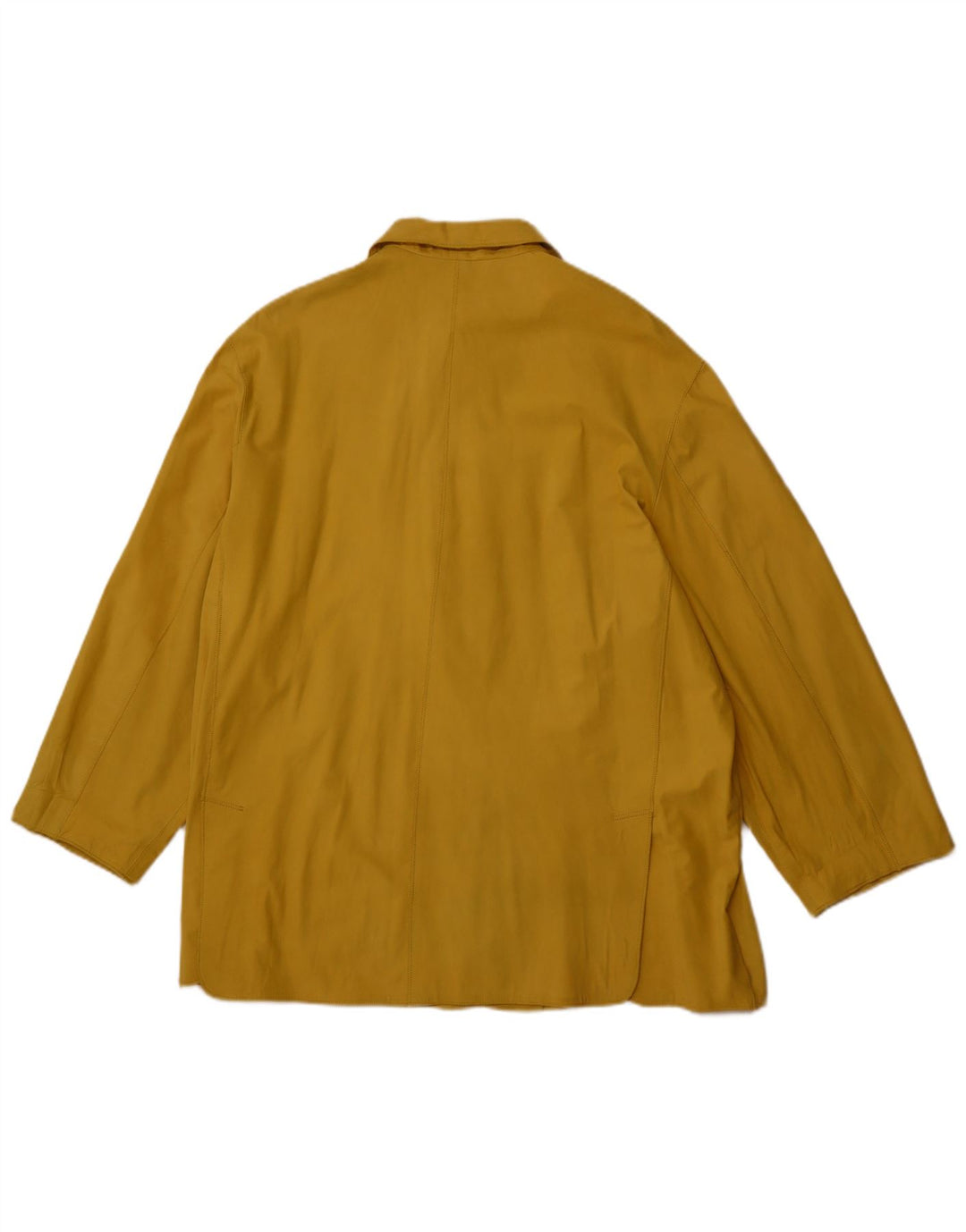 DI BARI Veste en daim surdimensionnée pour femme EU 42 Grand cuir jaune