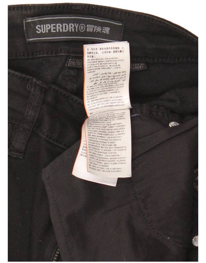 Superdry Jean Skinny Regular W29 L30 Femme Noir Coton