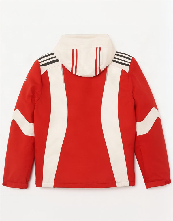 Fila Veste de ski à capuche coupe ample pour homme UK 34 XS Rouge Colorblock Polyester