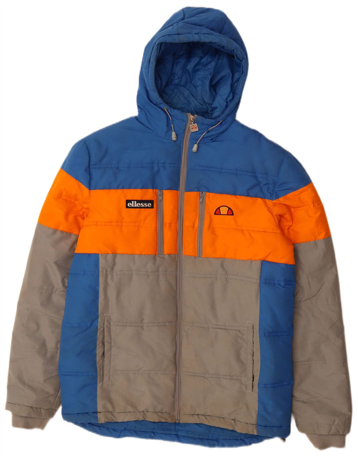 Ellesse Veste matelassée graphique pour homme UK 38 Medium Multicolore Colourblock
