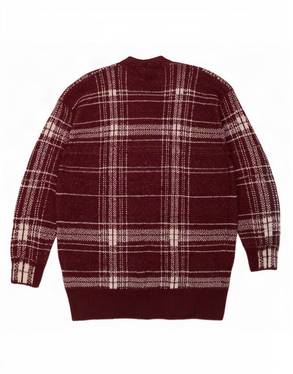 Marks & Spencer Pull cardigan long pour femme UK 14 Bordeaux moyen