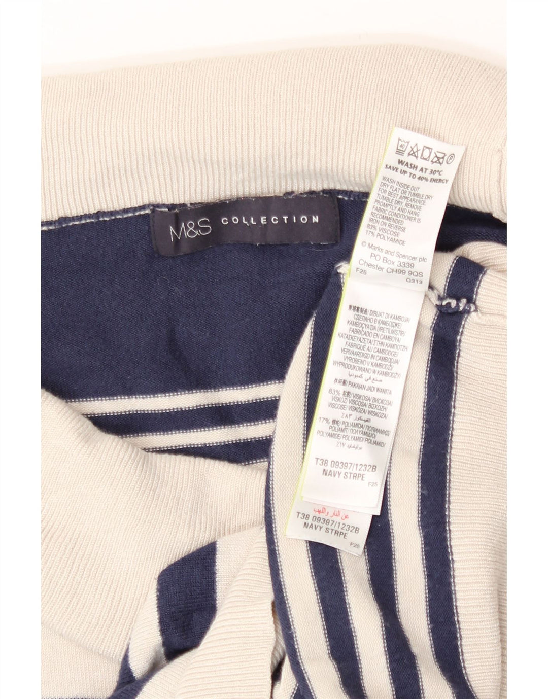 Marks & Spencer Pull col roulé pour femme UK 14 Large Bleu marine
