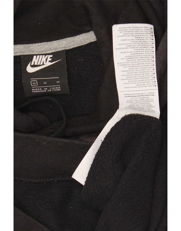 Nike Pull à capuche graphique en coton noir moyen pour homme