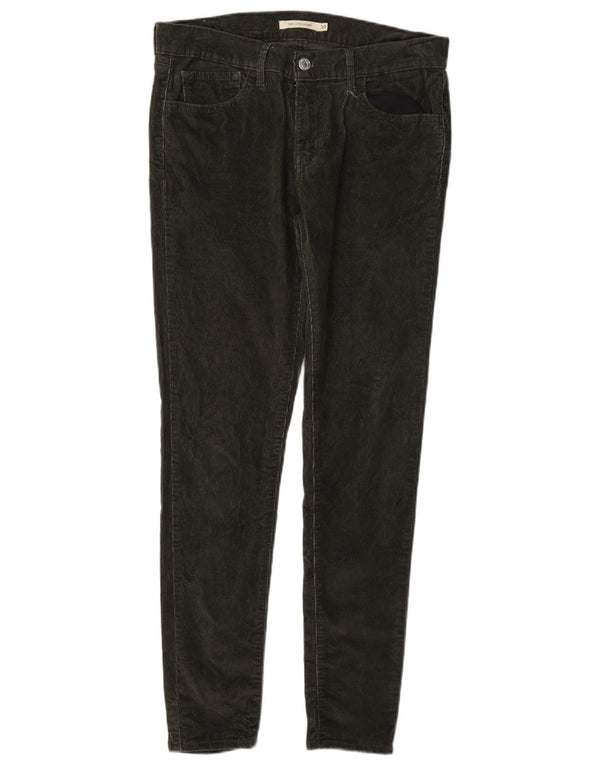 Levi's Pantalon 710 Super Skinny Velours Côtelé Femme Kaki Coton W30 L30