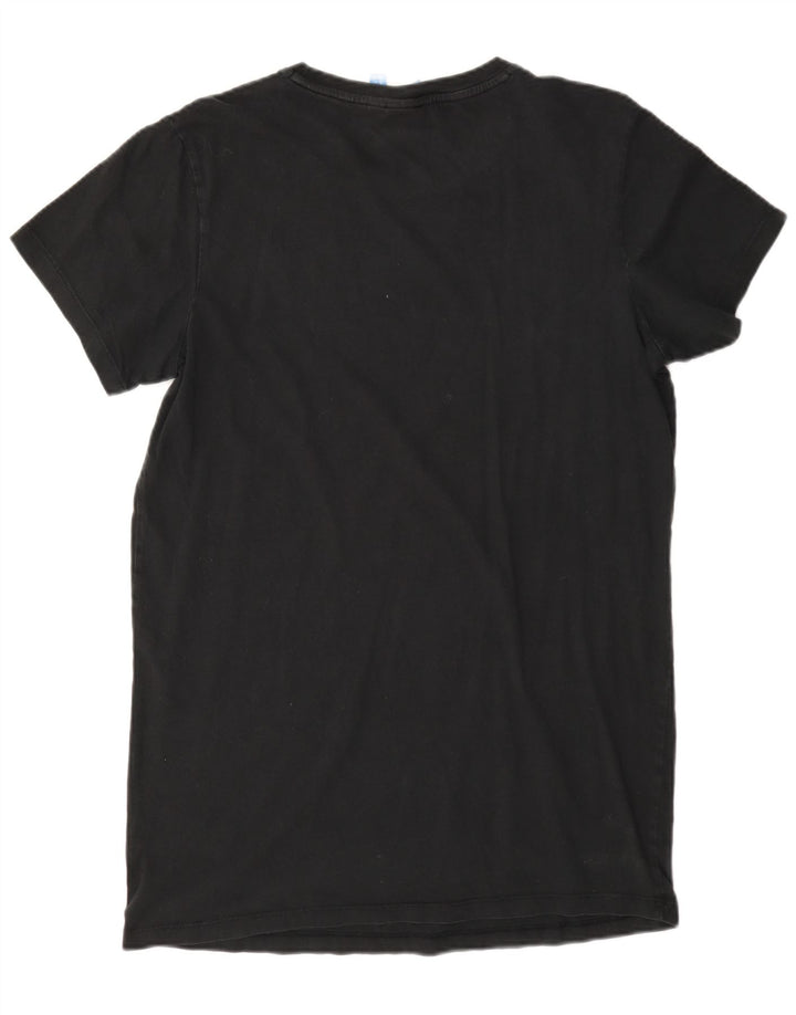 Adidas T-shirt graphique surdimensionné pour femme UK 10 Petit Noir