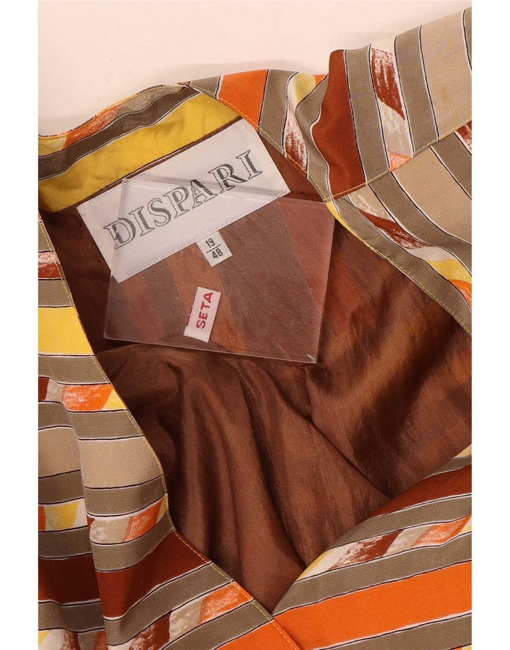 Veste Blazer Vintage Femme 4 Boutons IT 48 XL Rayé Multicolore