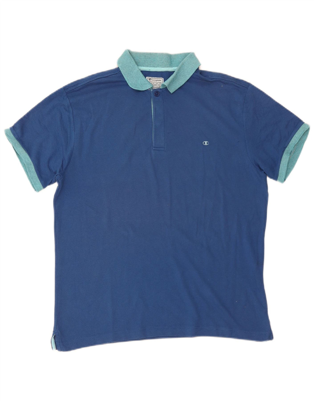 CHAMPION Polo Rugby Homme Bleu Moyen Coton