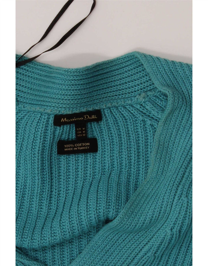 Massimo Dutti Pull surdimensionné à col en V pour femme UK 14 Bleu moyen
