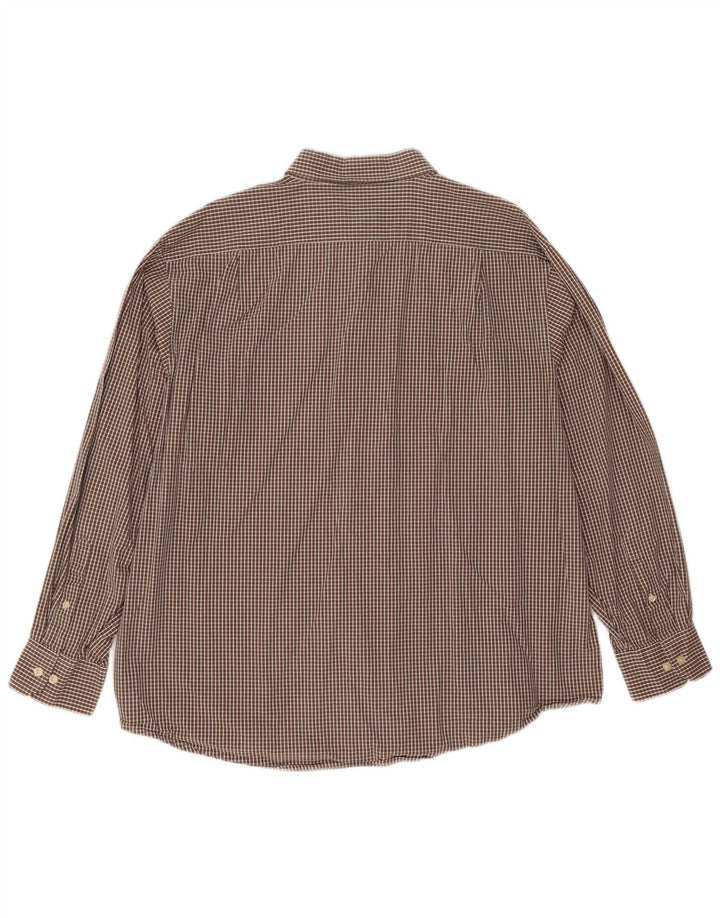 Izod Chemise Homme XL Marron Carreaux Coton