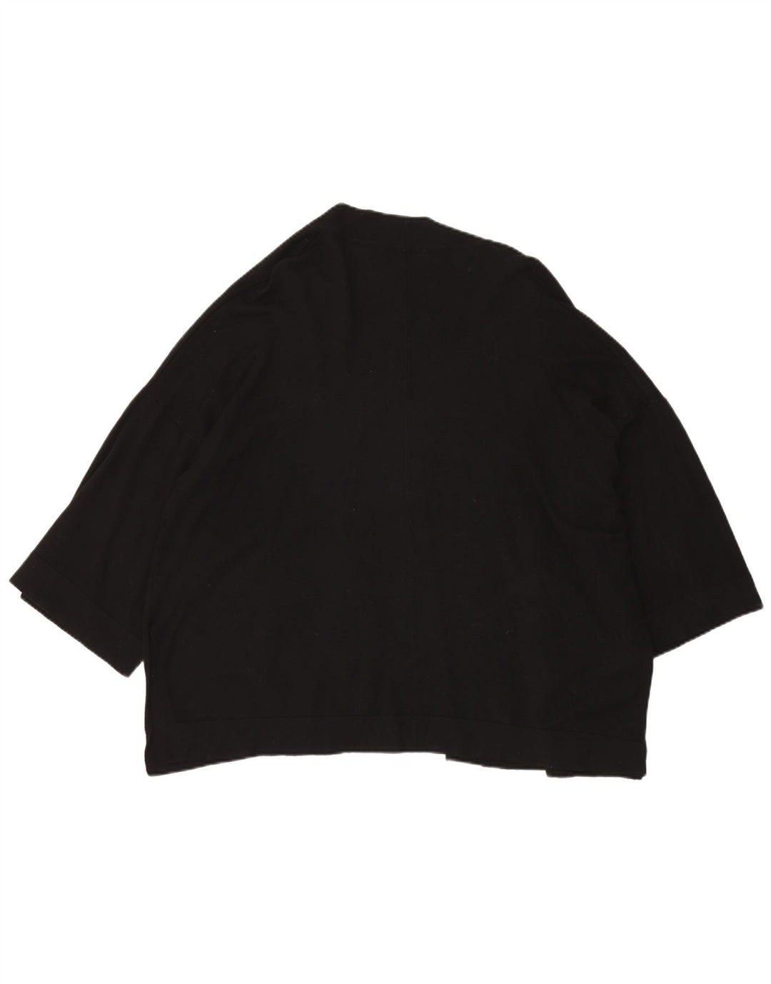 ZARA Cardigan ouvert surdimensionné à manches 3/4 pour femme UK 10 Small Noir