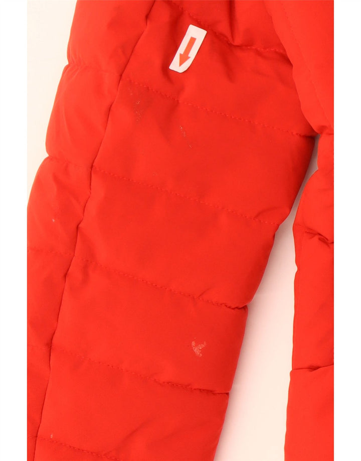 Superdry Veste matelassée à capuche pour femme UK 8 Small Rouge Polyester