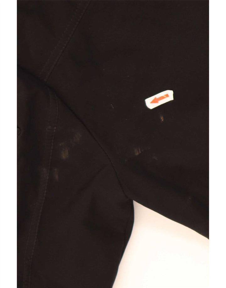 French Connection Parka à capuche pour femme UK 16 Large Noir Polyester