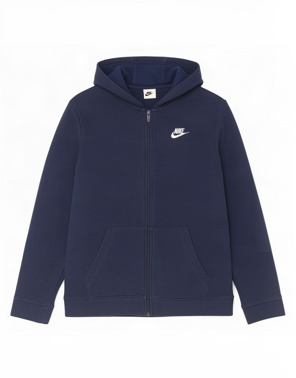Nike Pull à capuche zippé pour garçon 13-14 ans XL Bleu marine Coton