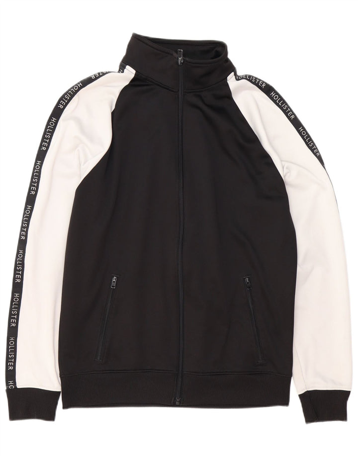 HOLLISTER Veste de survêtement pour femme UK 14 Medium Black Colourblock