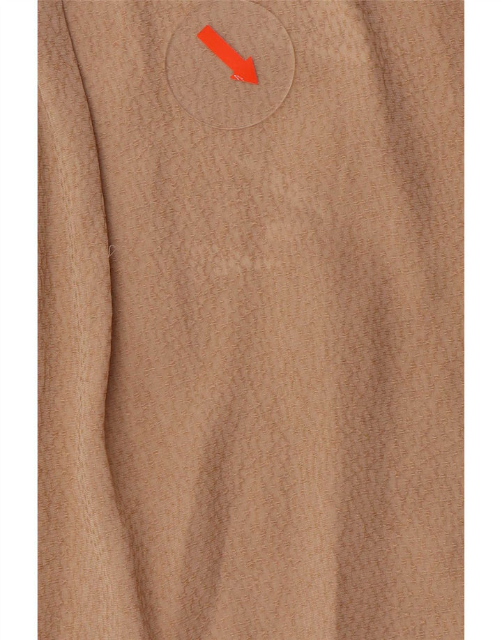 Zara Femme Chemisier Top UK 14 Beige Moyen