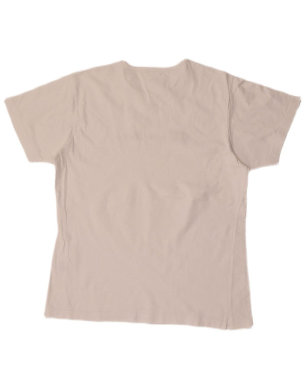 Champion T-shirt graphique pour femme UK 16 Large Blanc Coton