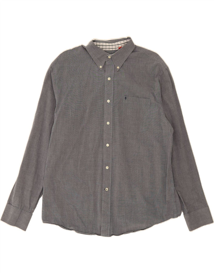 IZOD Mens Shirt Large Grey Cotton Vintage Izod and Second-Hand Izod from Messina Hembry 