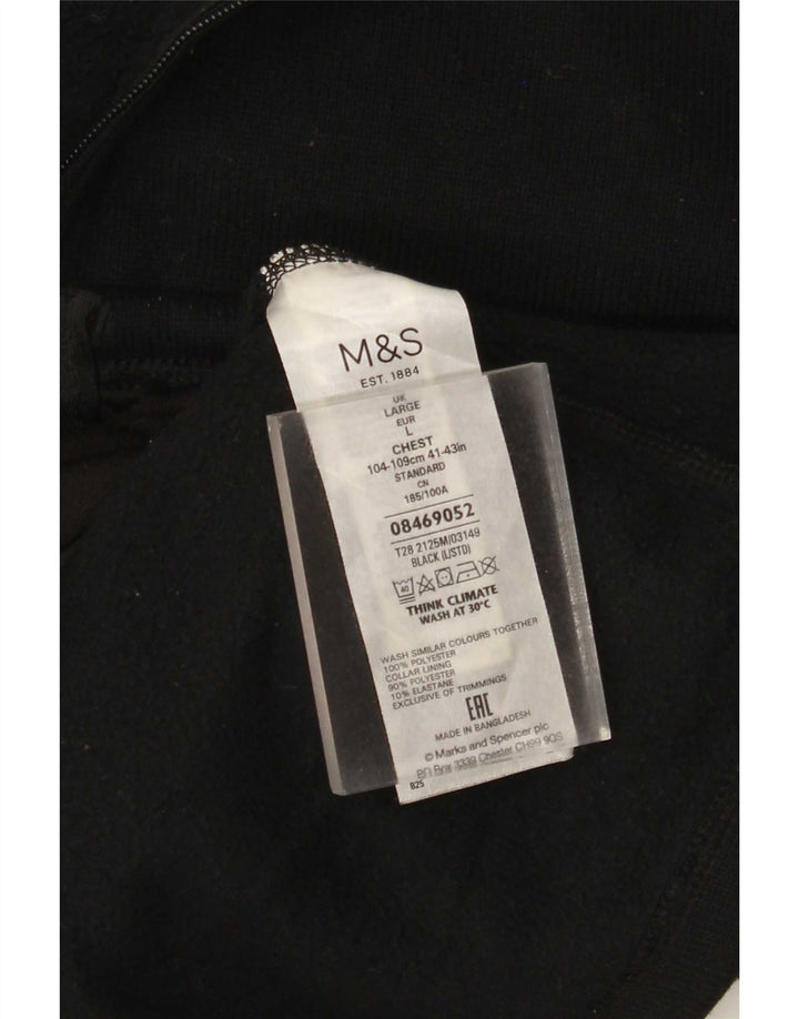 Marks & Spencer Veste de survêtement pour homme Large Noir Polyester