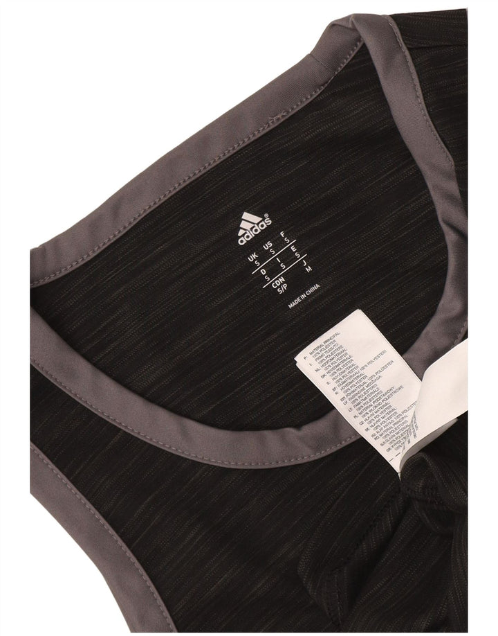 Adidas Homme Débardeur Petit Noir Moucheté Polyester